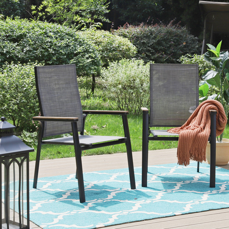 Lark Manor Mcgahan Stacking Aluminum Patio Dining Armchair & Reviews